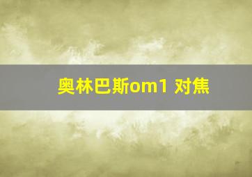 奥林巴斯om1 对焦